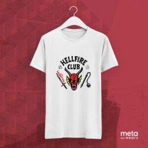 Stranger Things: The Hellfire Club (White Unisex Tees)